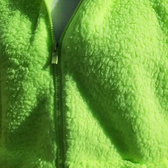 🆕️ LAST 1! Neon Full Zip Sherpa Hoodie Jacket - Picture 5 of 8
